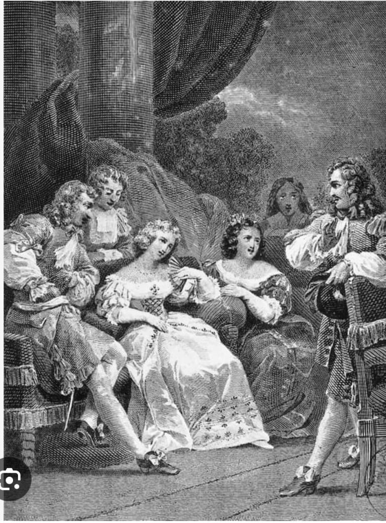 Le Salon de Célimène - Le Misanthrope, gravure d'après Horace Vernet